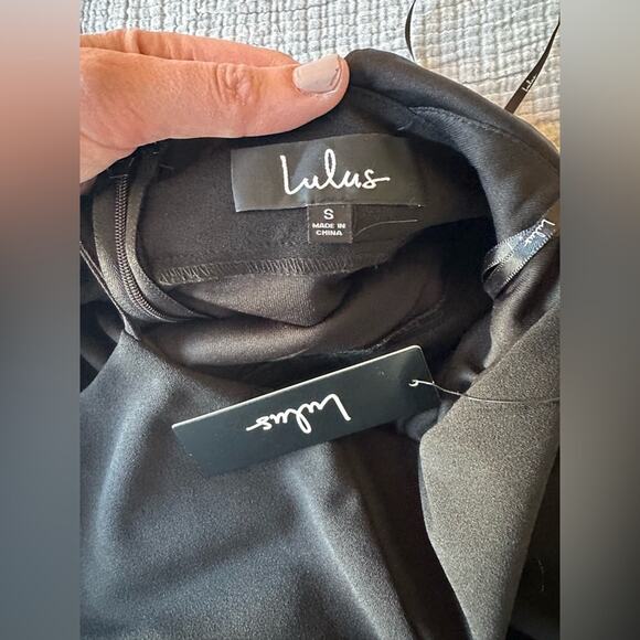 Lulus Isn't She Lovely Black Backless Jumpsuit NWT Size S - Picture 10 of 16